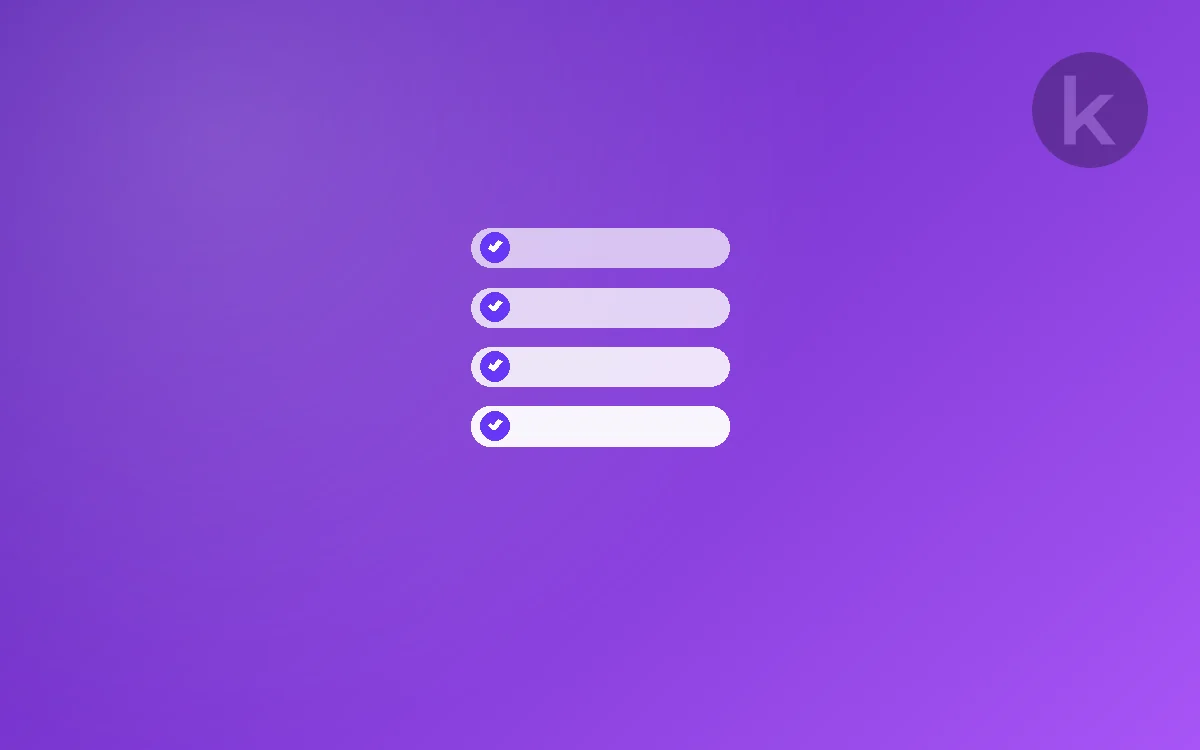Checklist of completed rows on a Keysender gradient, representing ten essential tips for selling digital products online