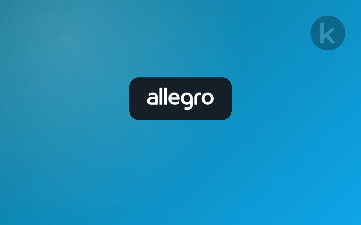 Allegro logo on a Keysender gradient, representing scaling Allegro.pl digital product sales with automated key delivery