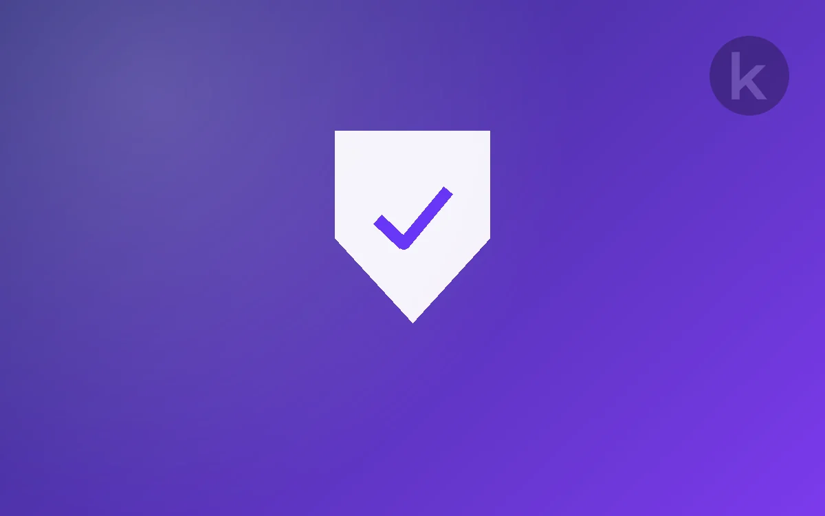 Shield with a checkmark, representing chargeback and fraud prevention screening on digital key sales