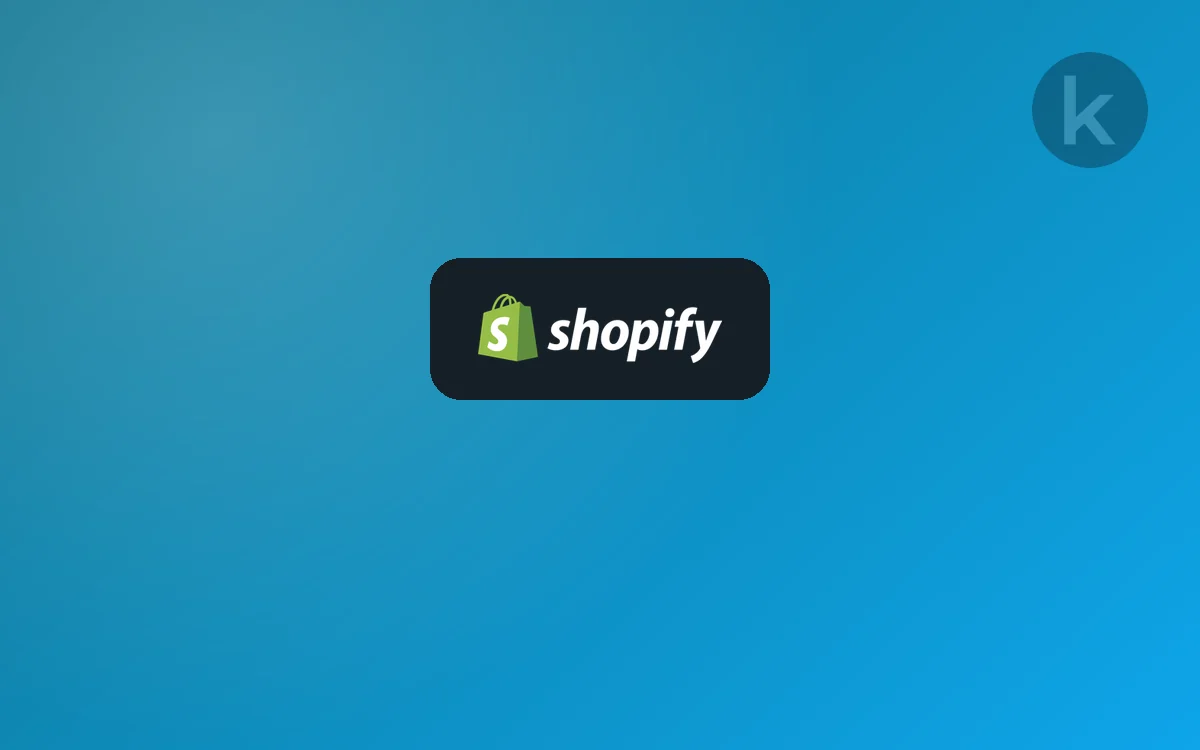 Shopify logo on a Keysender gradient, representing instant automated delivery of digital products to Shopify buyers