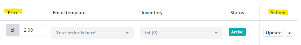 BigCommerce Products page in Keysender