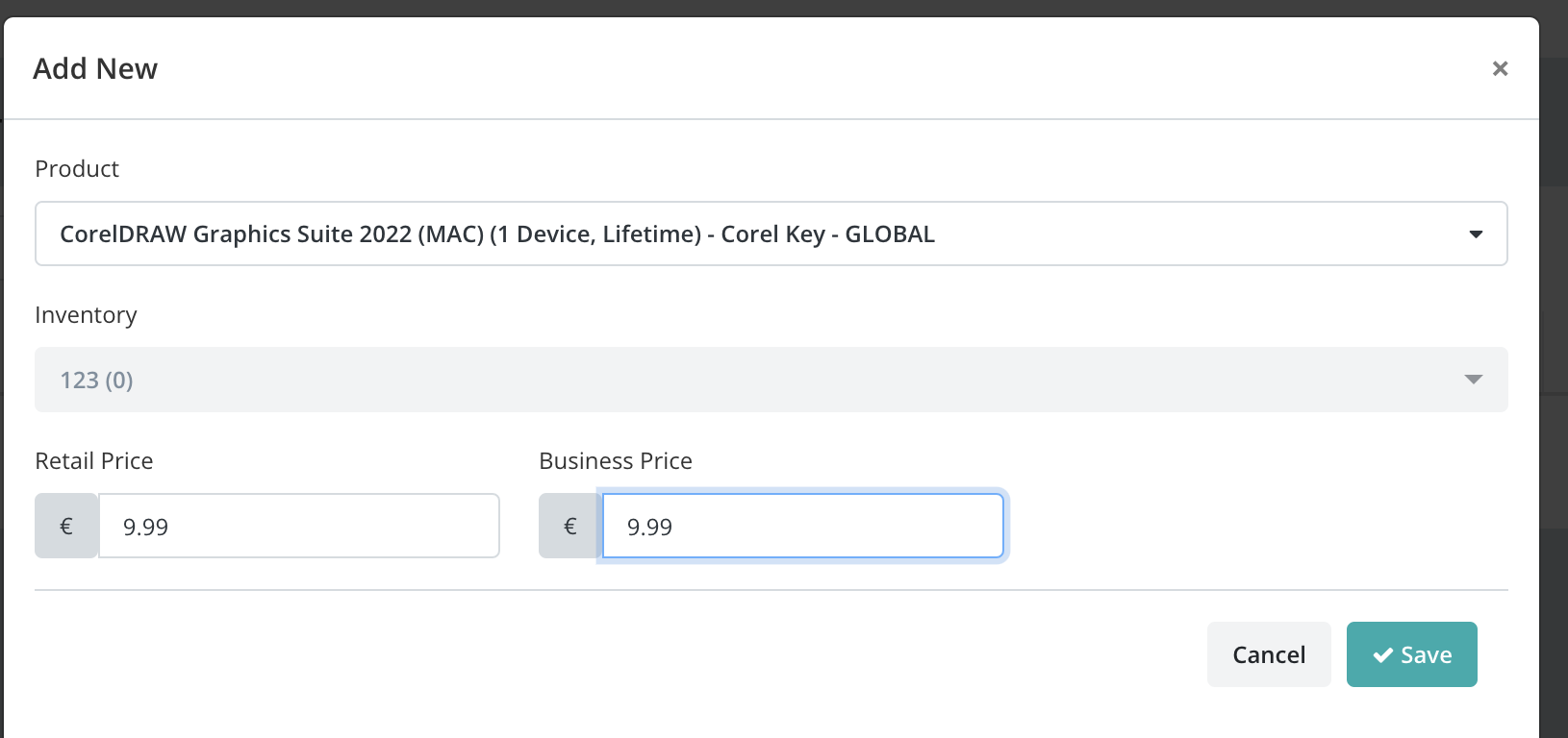 在 Keysender 中添加带零售价和批发价的 G2A 产品
