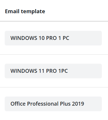 Sélection d'un modèle d'e-mail actif pour l'exécution des commandes WooCommerce